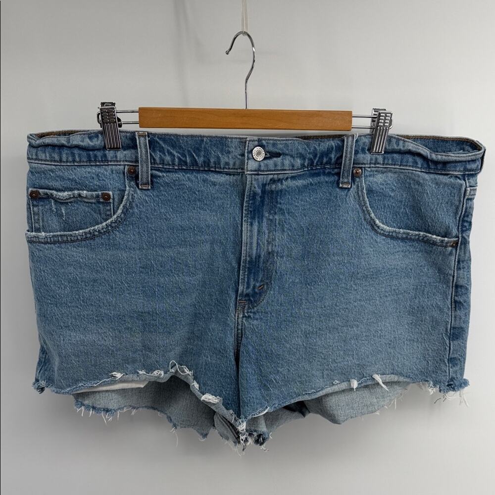 Abercrombie & Fitch cutoff denim plus size jean shorts sz 34